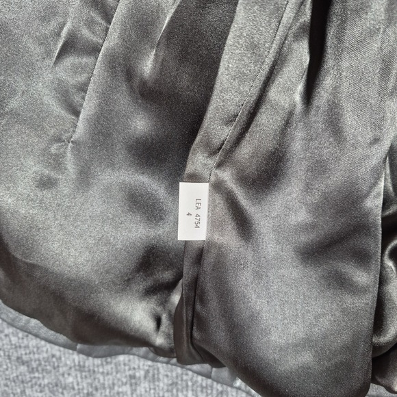 BCBG Max Azria Y2K Silver Metallic Lea Leather Pants Sz 0 Blazer Sz 4 Set - Picture 4 of 12